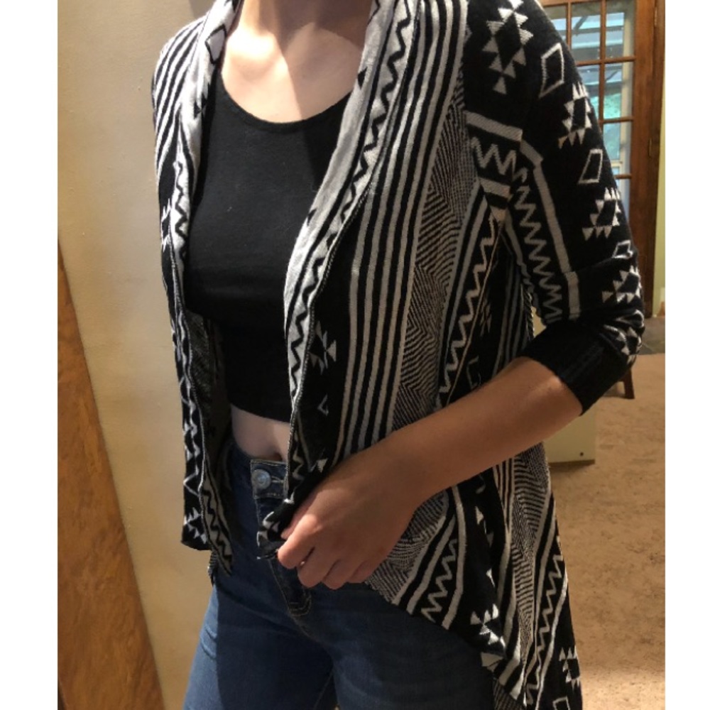 Black and white cardigan